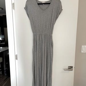 Grey maxi stretchy dress